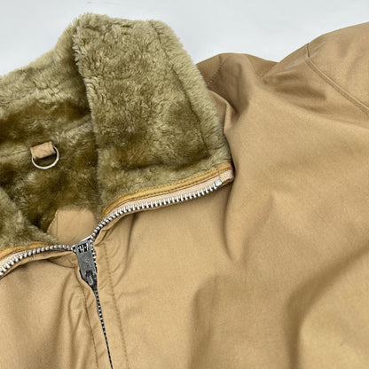 USA mighty mac 70s Fur-Lined Zip-Up Jacket Brown