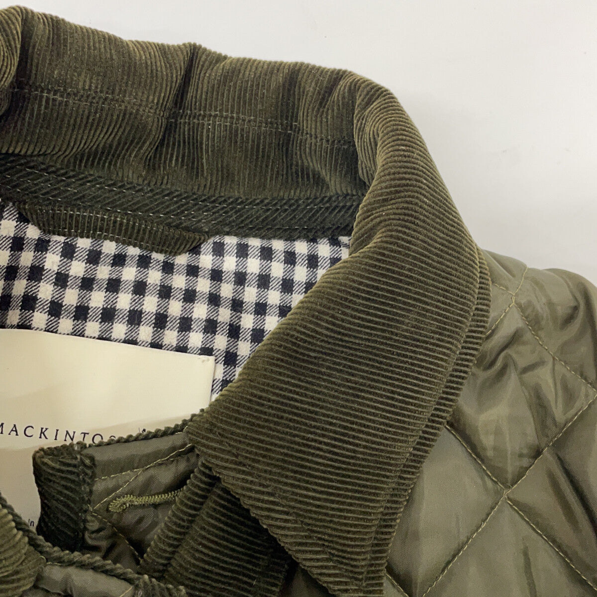 BEAMS F x Mackintosh Khaki Quilted Jacket Size 38