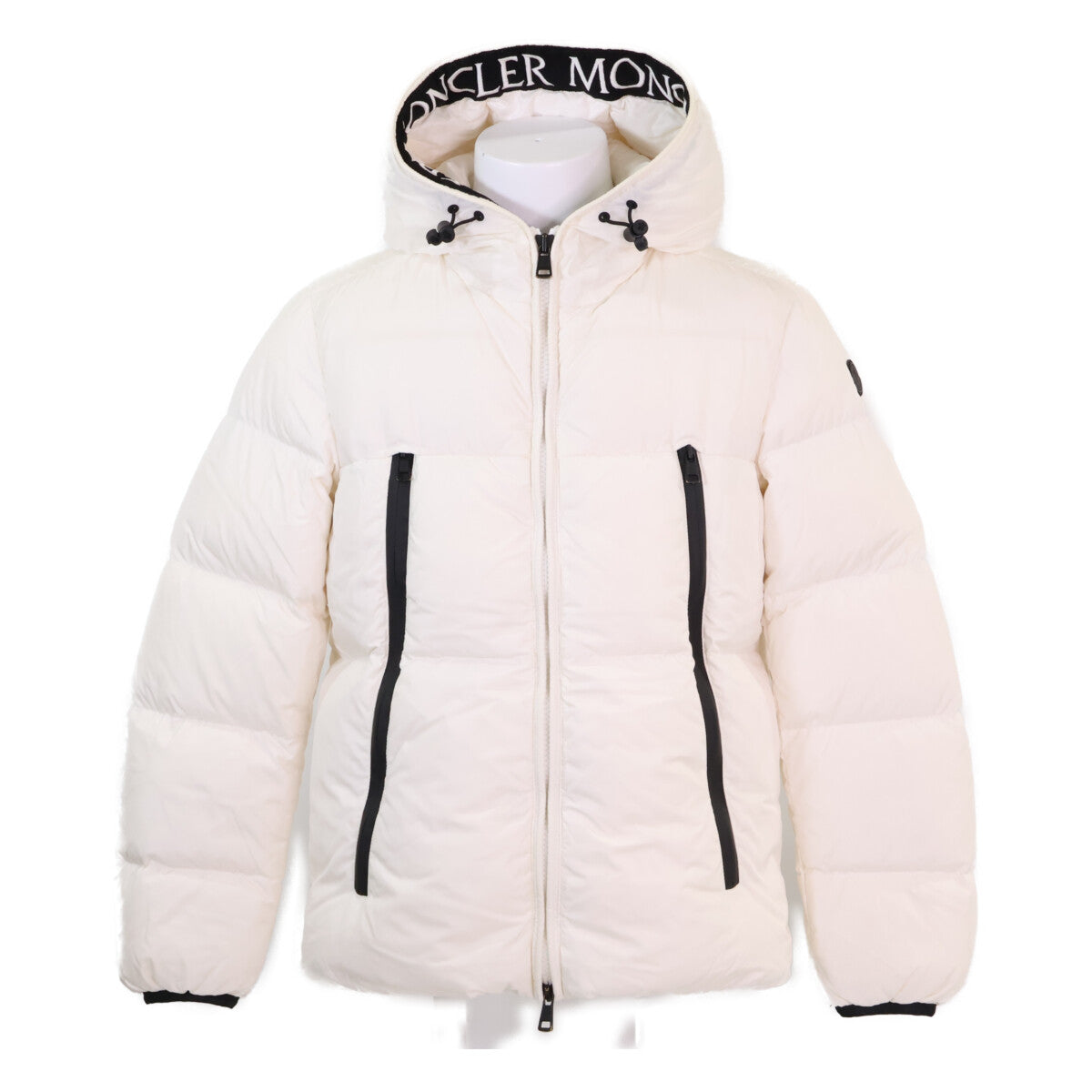 MONCLER MONTCLA Hooded Down Nylon Jacket White Size 2