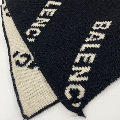 BALENCIAGA 558951 Logo Scarf Black Size ONE SIZE