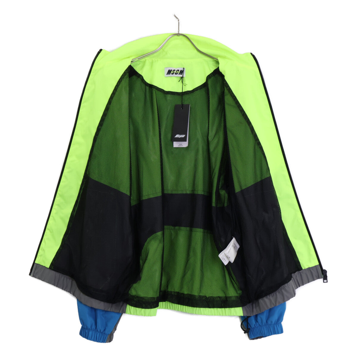 MSGM Neon Nylon Jacket Blue Yellow Size S