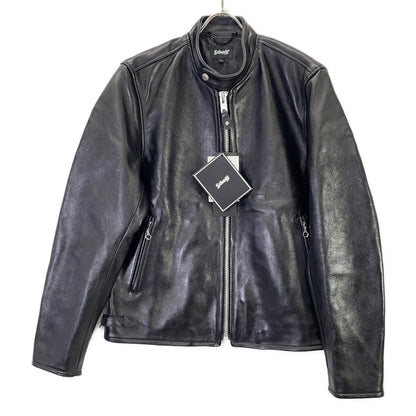 schott 70s Sheep Leather Single Rider Jacket Black Size L