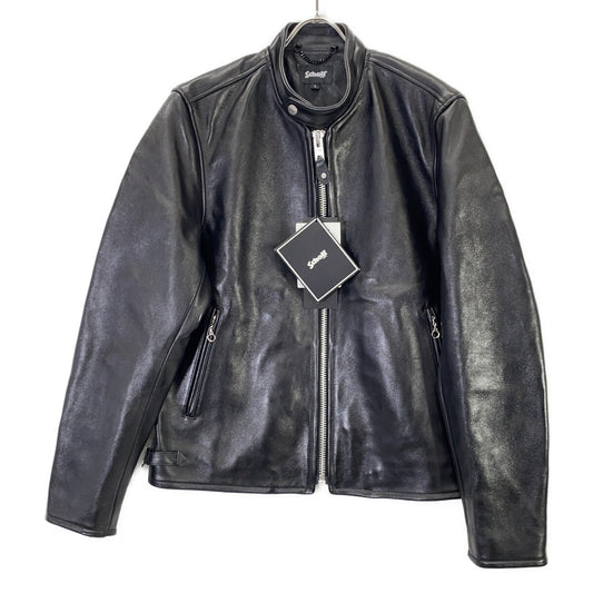 schott 70s Sheep Leather Single Rider Jacket Black Size L