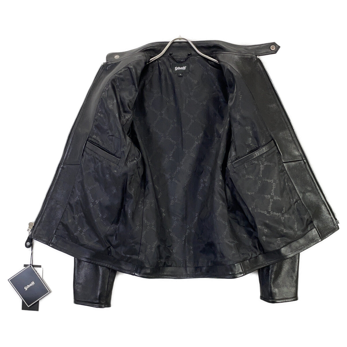 schott 70s Sheep Leather Single Rider Jacket Black Size L
