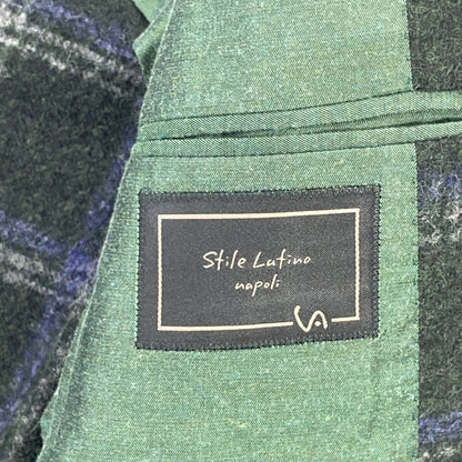 Stile Latino Alpaca Blend Check Pattern Jacket Size 44