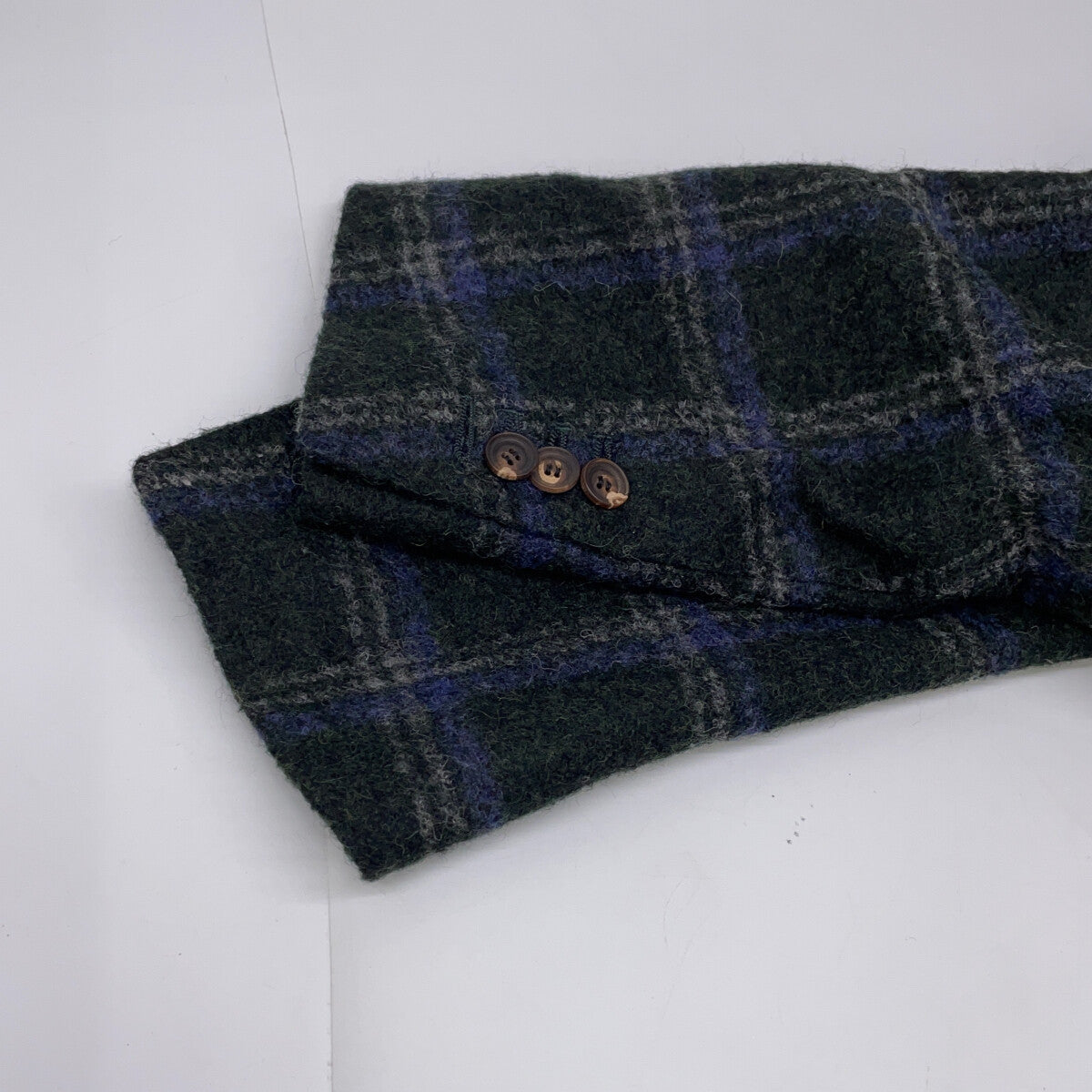 Stile Latino Alpaca Blend Check Pattern Jacket Size 44