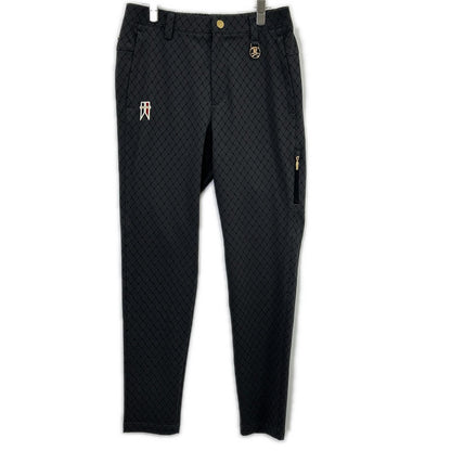 MARK&LONA 26SS Black Panza Weave Jacquard Pants Size 46
