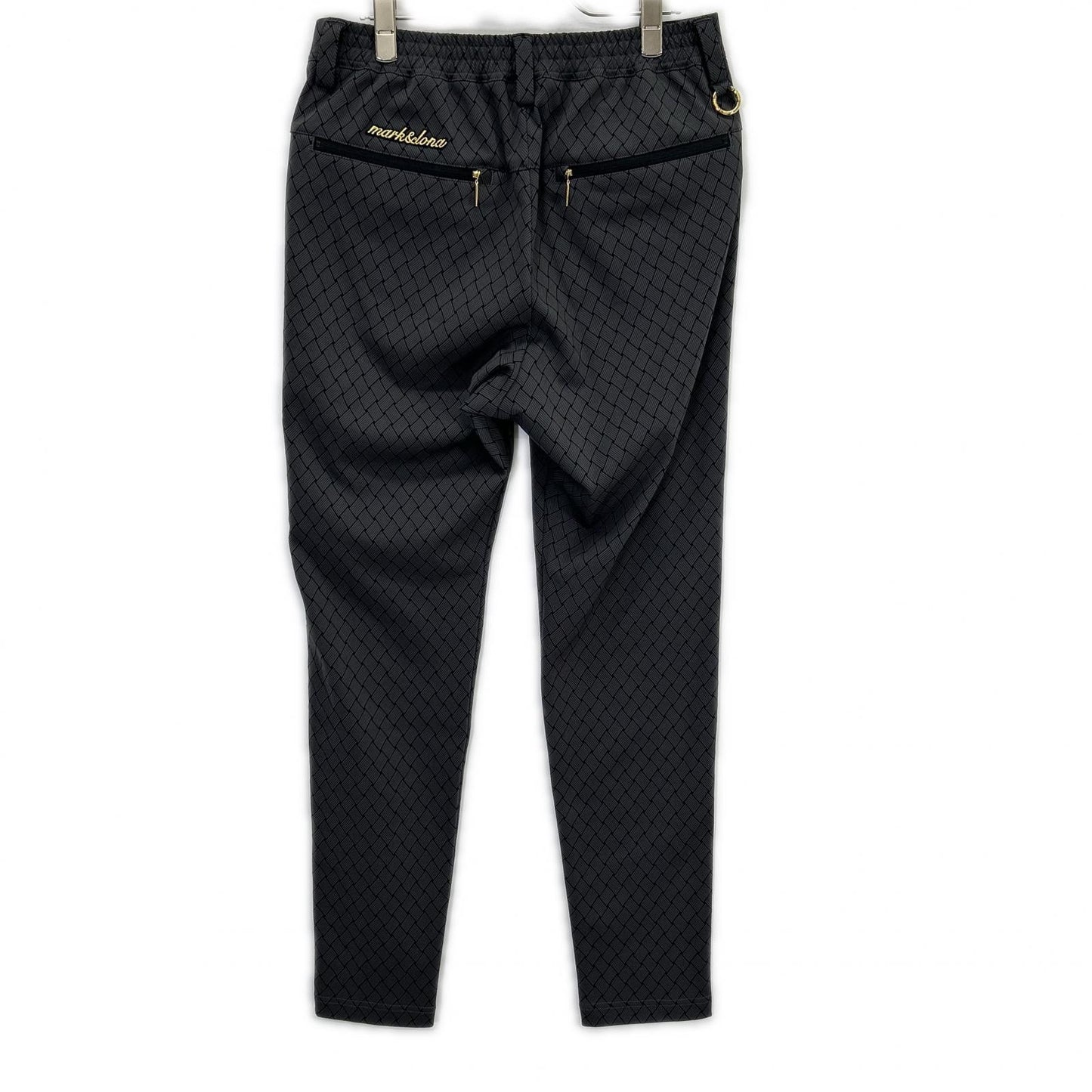 MARK&LONA 26SS Black Panza Weave Jacquard Pants Size 46