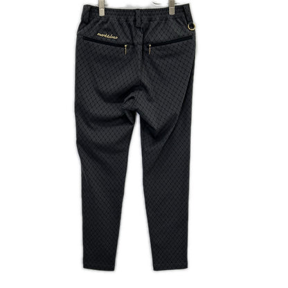 MARK&LONA 26SS Black Panza Weave Jacquard Pants Size 46