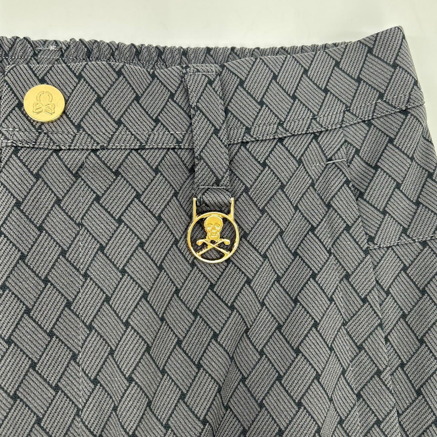 MARK&LONA 26SS Black Panza Weave Jacquard Pants Size 46