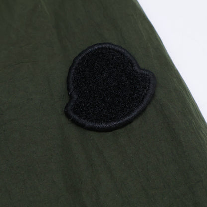 MONCLER SCIE Logo Hooded Nylon Jacket Khaki Size 1