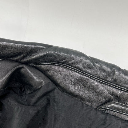 COACH Black Leather Coat Size S