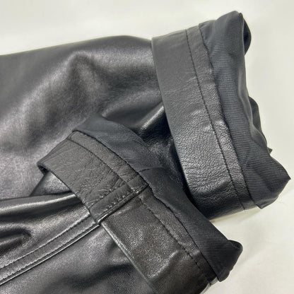 COACH Black Leather Coat Size S