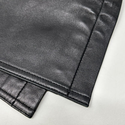 COACH Black Leather Coat Size S