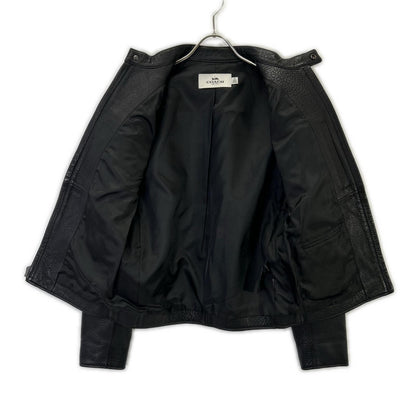 COACH F86594 Black Cowhide Leather Rider Jacket Size XS