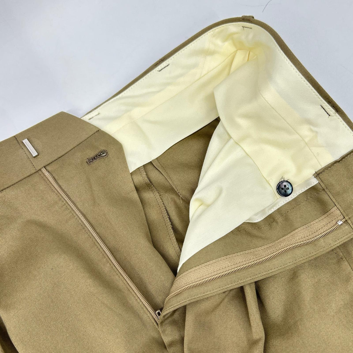 FUMIYA HIRANO Beige Burlington Cotton Pants Size 34