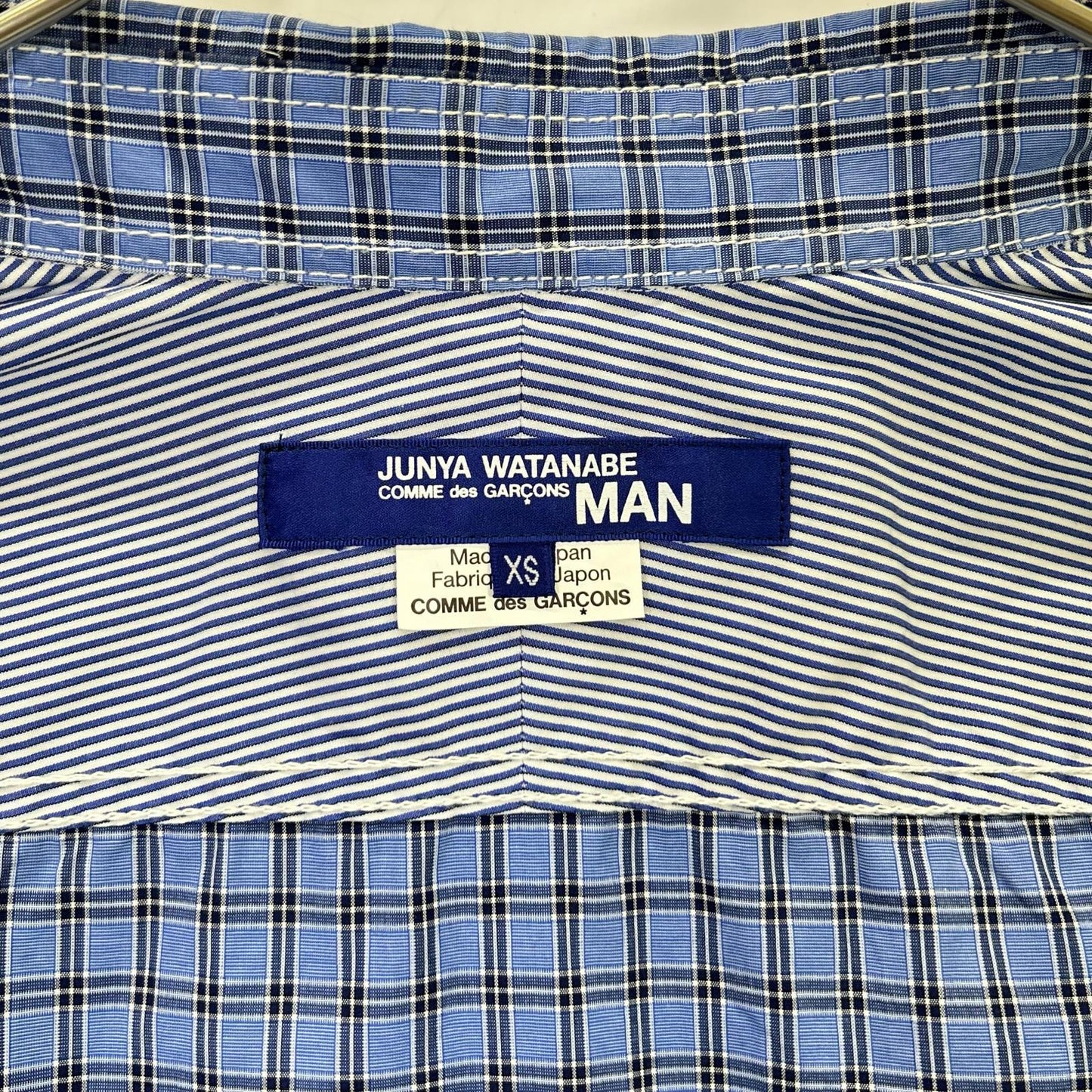 JUNYA WATANABE MAN AD2020 Check Elbow Patch Shirt Size XS