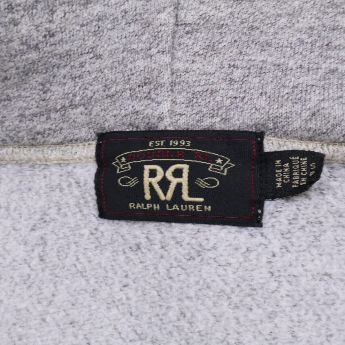 RRL Grey Cotton Zip-Up Hoodie Size S/P