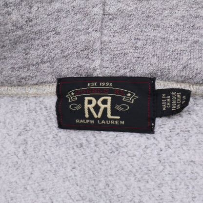 RRL Grey Cotton Zip-Up Hoodie Size S/P