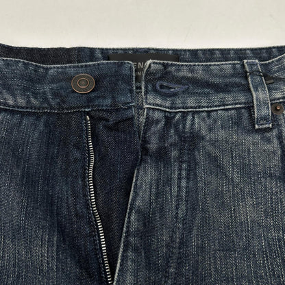 BALENCIAGA 23AW Double Front Wide Leg Jeans Blue Size XS