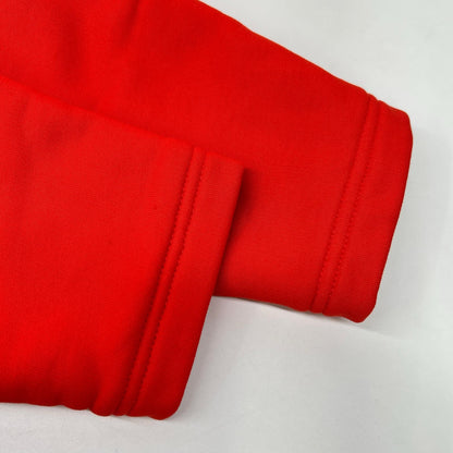 BALENCIAGA Brushed Back Cotton Hoodie Red Size L