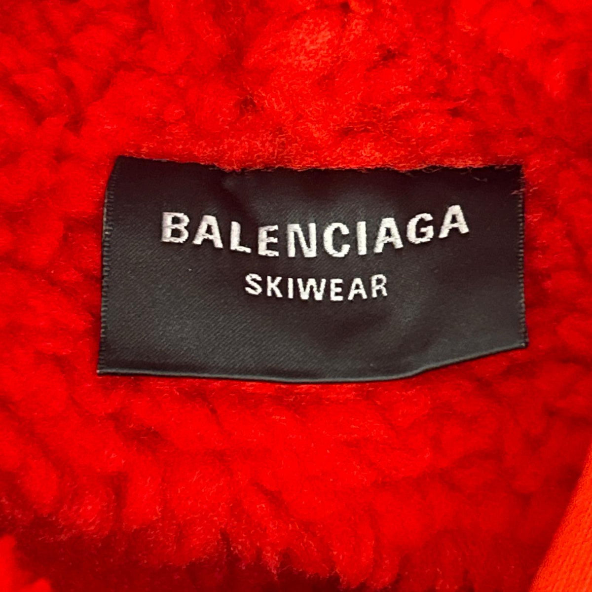 BALENCIAGA Brushed Back Cotton Hoodie Red Size L