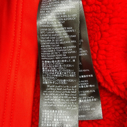 BALENCIAGA Brushed Back Cotton Hoodie Red Size L