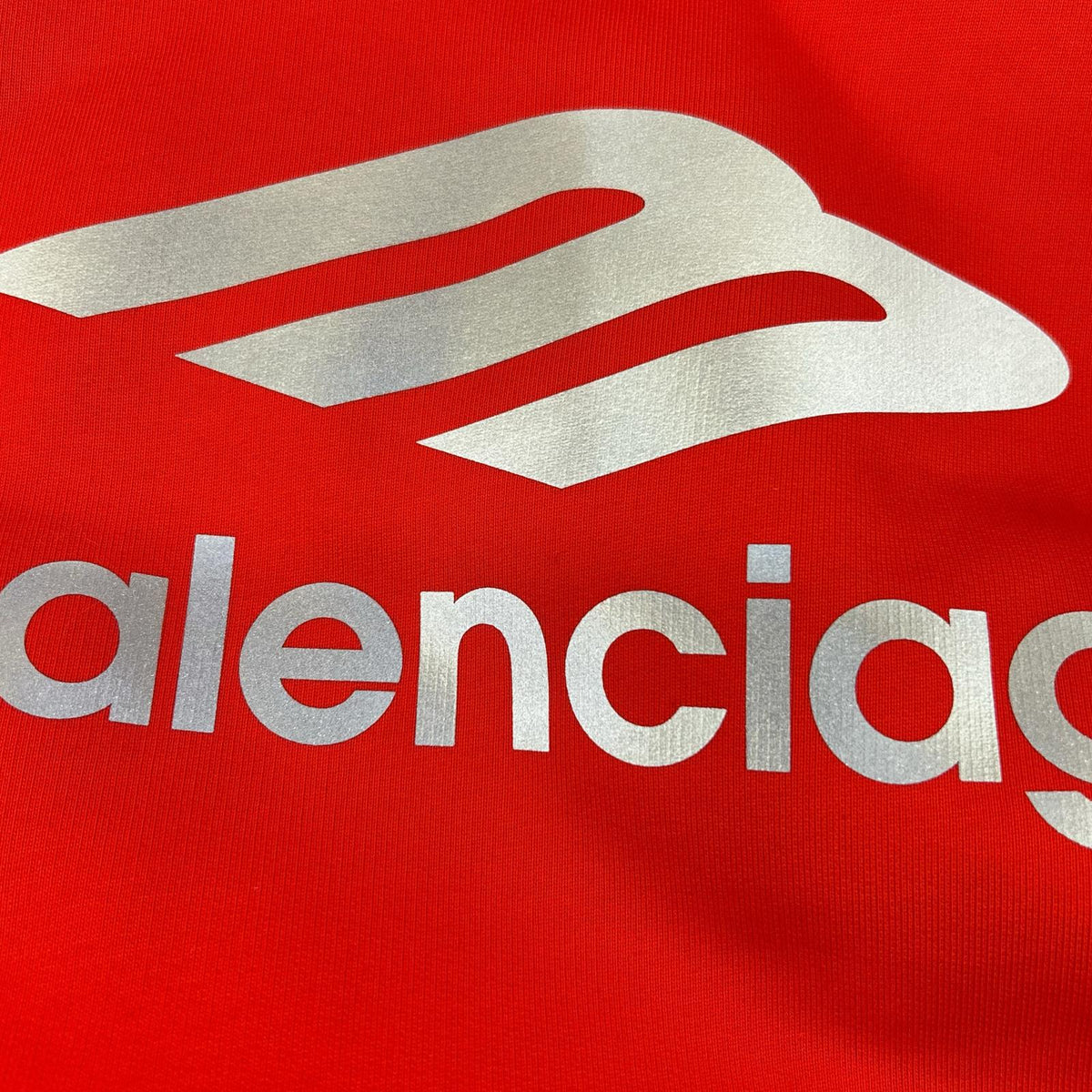 BALENCIAGA Brushed Back Cotton Hoodie Red Size L