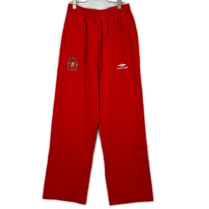 BALENCIAGA 24SS Red Soccer Baggy Sweatpants Size XS
