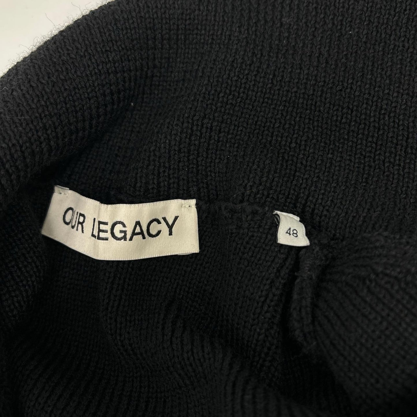 OurLegacy 23AW FUNICHAN Drivers Wool Sweater Black Size 48