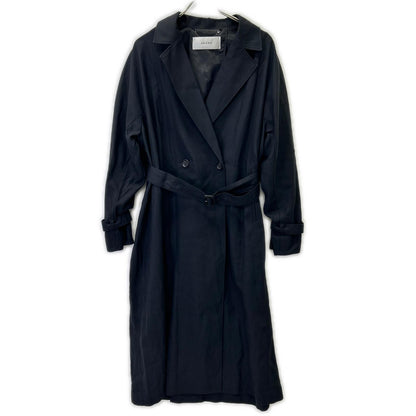 ADORE Cotton Twill Long Coat Black Size 36