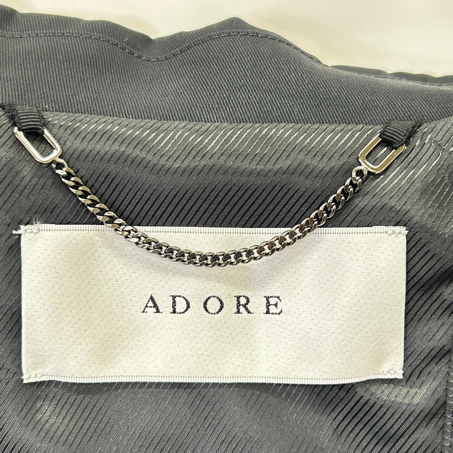 ADORE Cotton Twill Long Coat Black Size 36