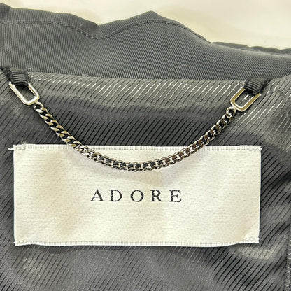 ADORE Cotton Twill Long Coat Black Size 36