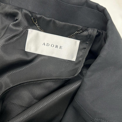 ADORE Cotton Twill Long Coat Black Size 36