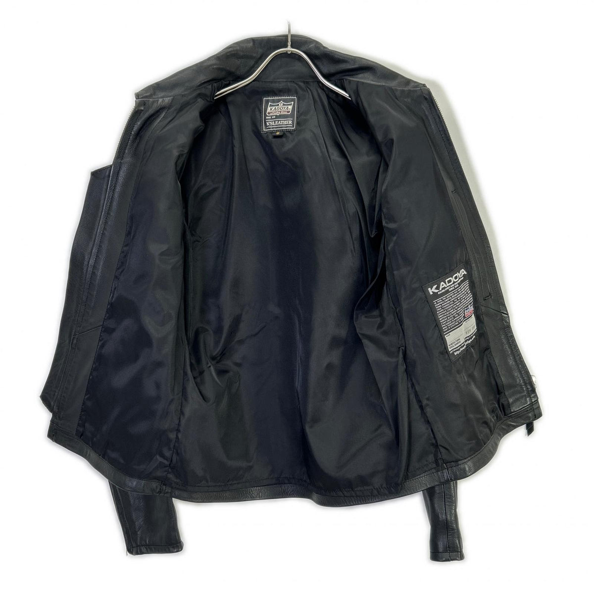 KADOYA K'S LEATHER Cowhide Single Rider Jacket Black Size S