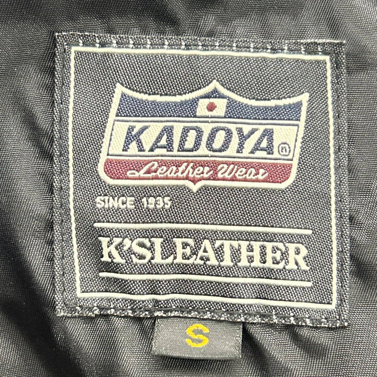 KADOYA K'S LEATHER Cowhide Single Rider Jacket Black Size S