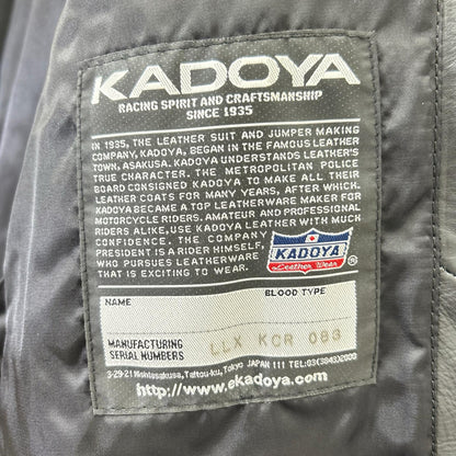KADOYA K'S LEATHER Cowhide Single Rider Jacket Black Size S
