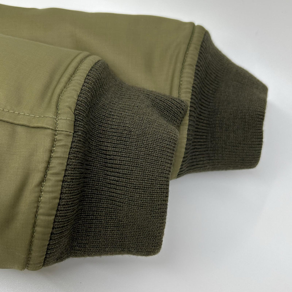 SAINT LAURENT PARIS Khaki MA-1 Nylon Bomber Jacket Size 46