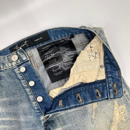 FAGASSENT RED CHURCH Distressed Skinny Jeans Blue Pants Size 26