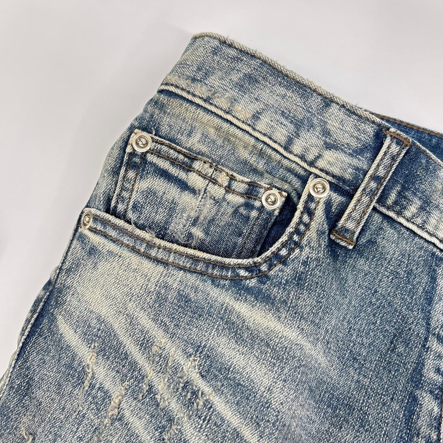 FAGASSENT RED CHURCH Distressed Skinny Jeans Blue Pants Size 26