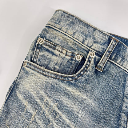 FAGASSENT RED CHURCH Distressed Skinny Jeans Blue Pants Size 26