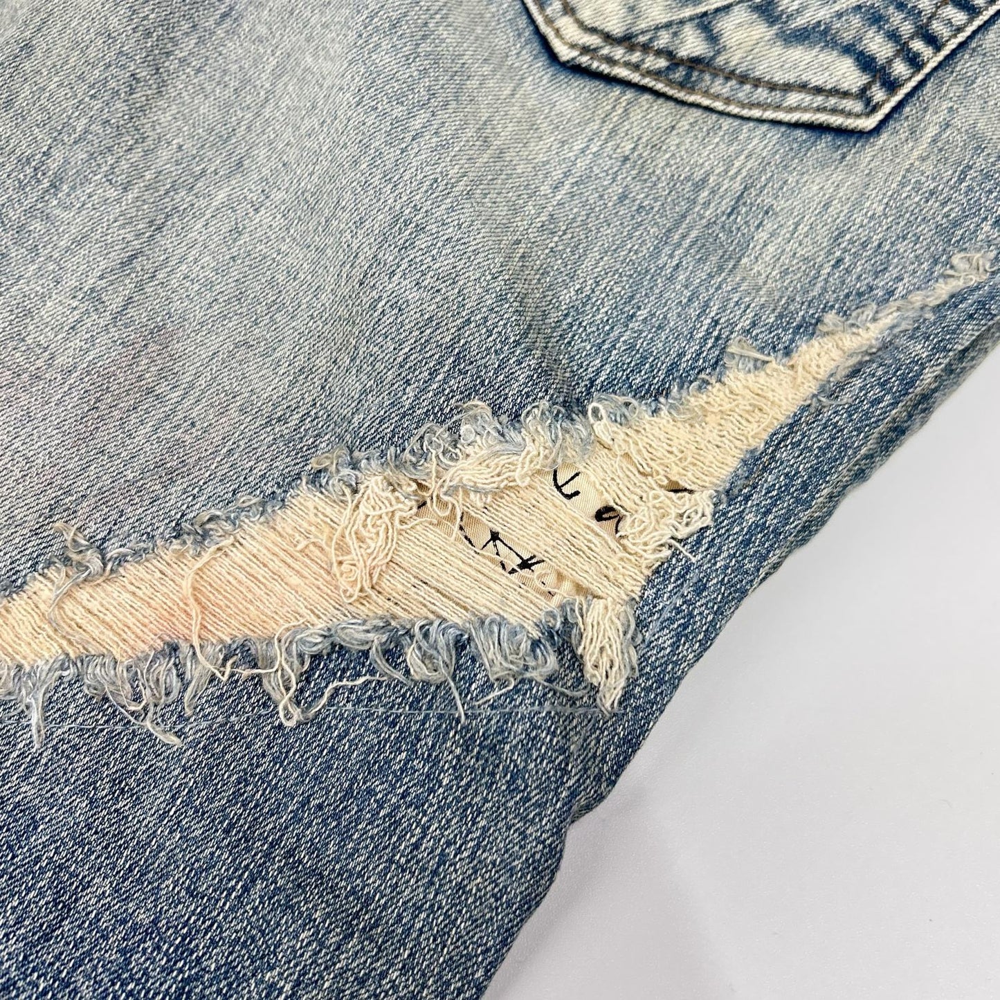 FAGASSENT RED CHURCH Distressed Skinny Jeans Blue Pants Size 26