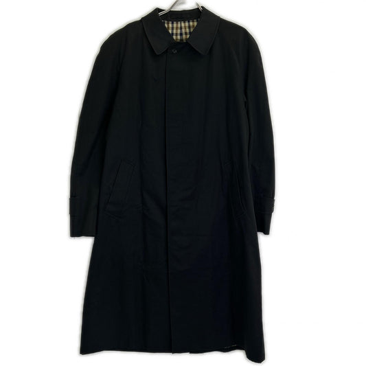 Aquascutum UK Made Aqua5 Balmacaan Coat Black Size 40