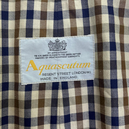 Aquascutum UK Made Aqua5 Balmacaan Coat Black Size 40