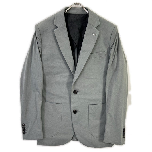 1piu1uguale3 MRB554 Ribbed 2B Blazer Gray Size V