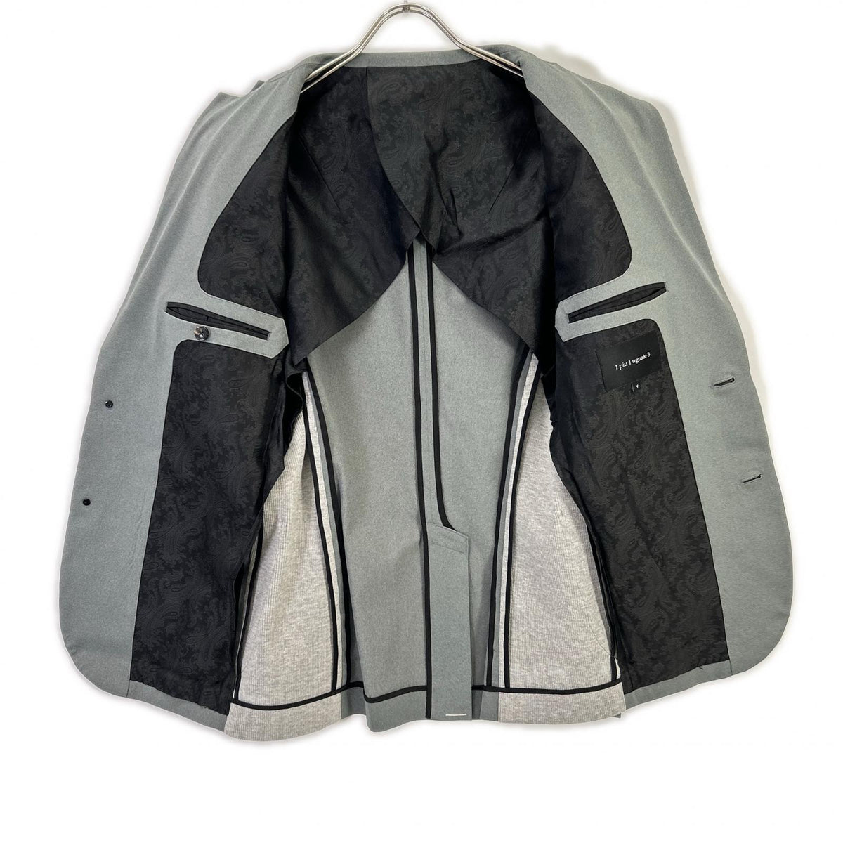 1piu1uguale3 MRB554 Ribbed 2B Blazer Gray Size V