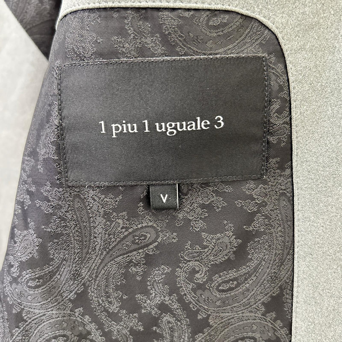 1piu1uguale3 MRB554 Ribbed 2B Blazer Gray Size V