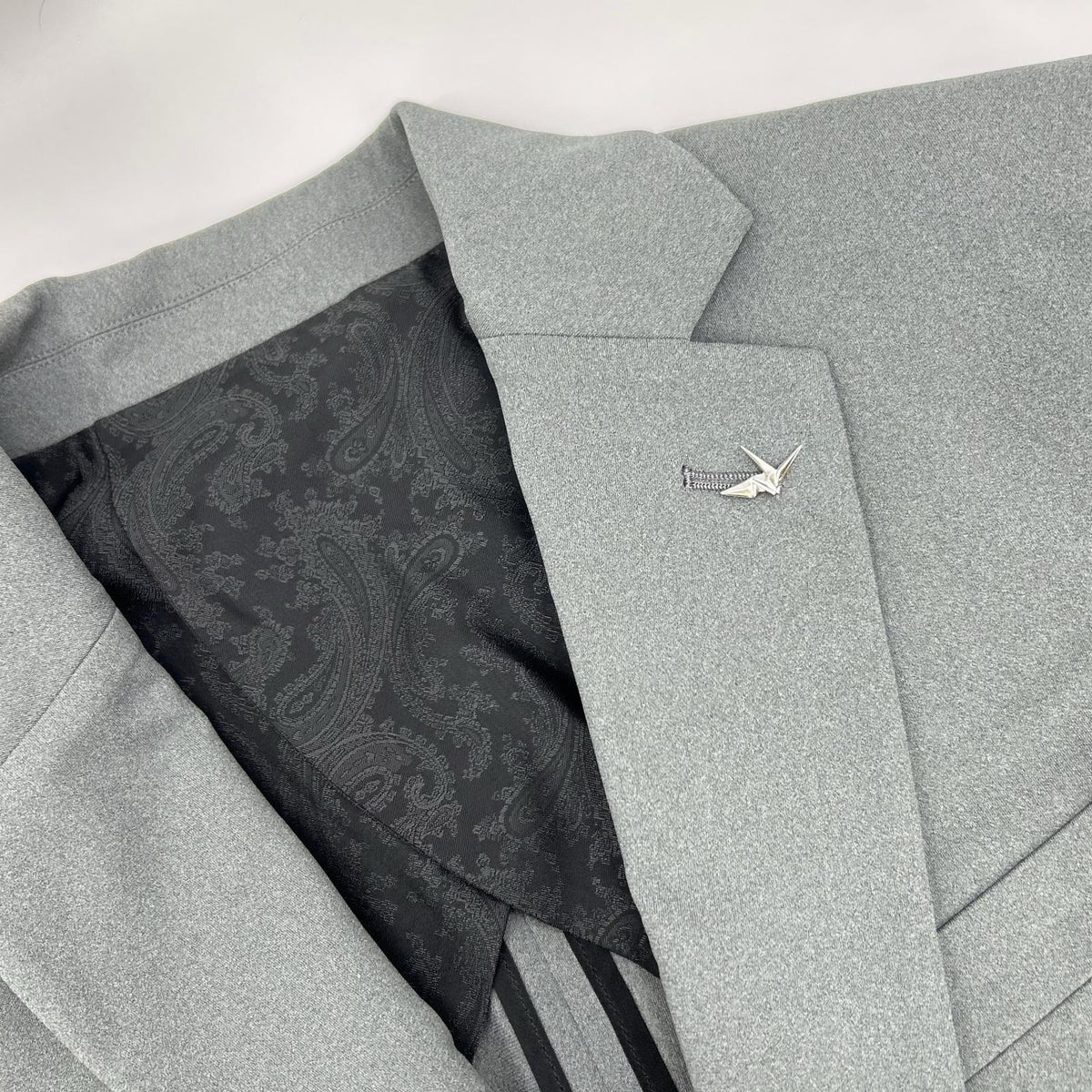 1piu1uguale3 MRB554 Ribbed 2B Blazer Gray Size V