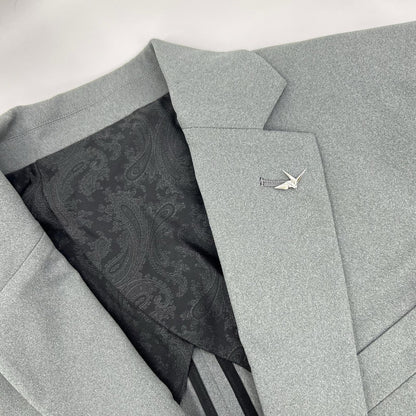 1piu1uguale3 MRB554 Ribbed 2B Blazer Gray Size V