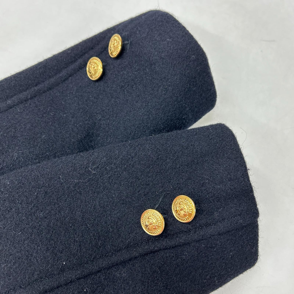 FIDELITY USA 3-Gold Button Navy Blazer Jacket Blue Size M